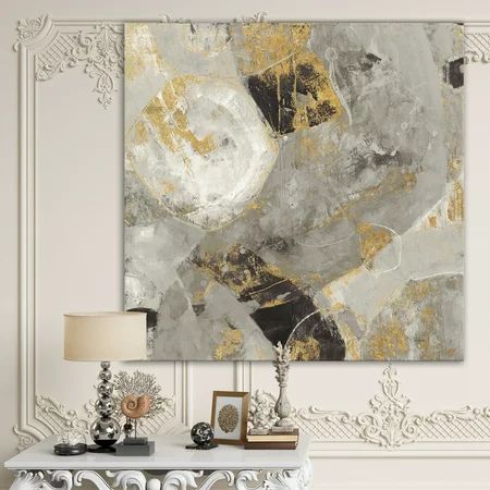 DESIGN ART Designart 'Glam Gold Desert Neutral' Modern & Contemporary Premium Canvas Wall Art - G... | Walmart (US)