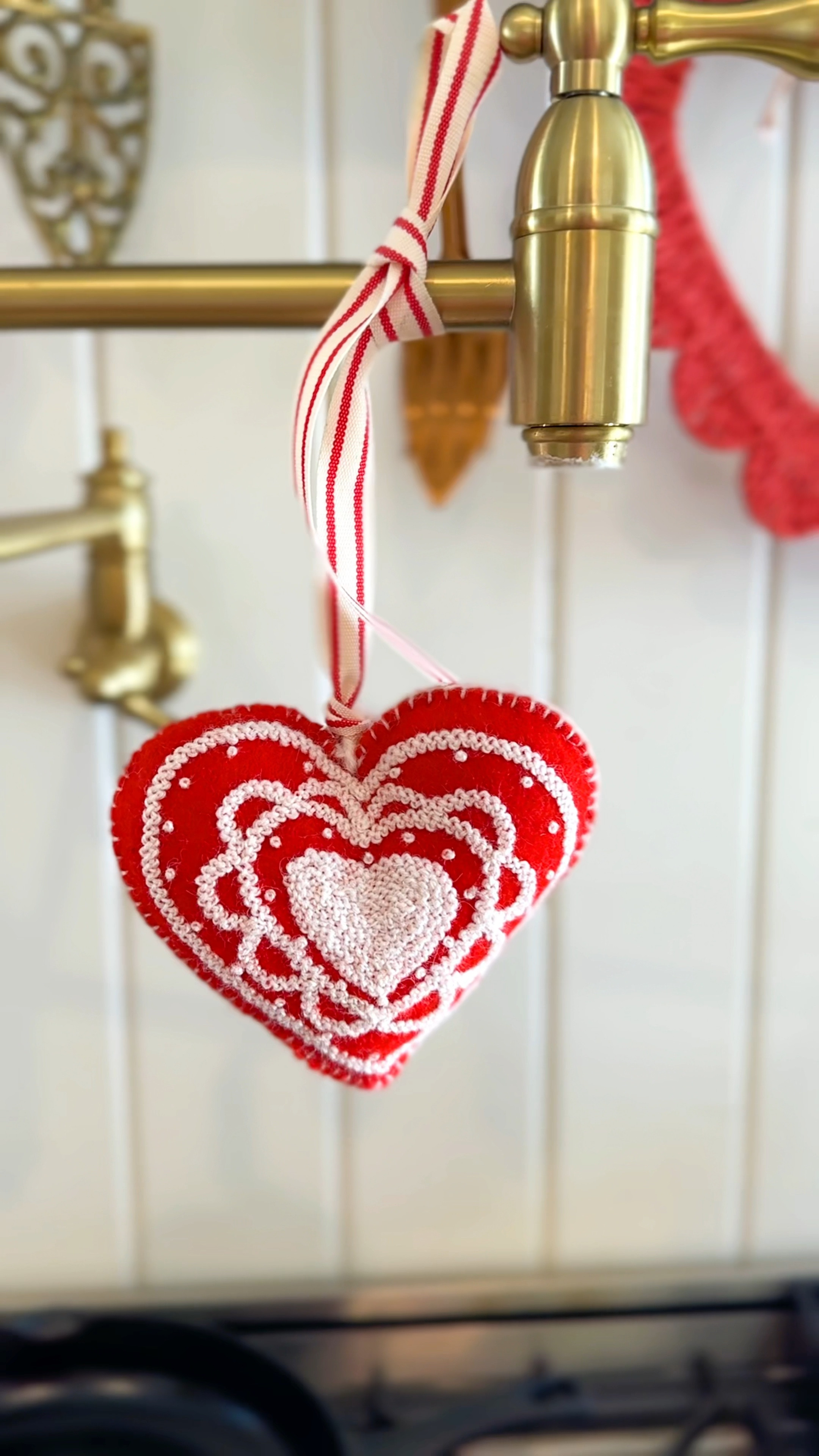 In complete love with these adorable needlepoint hearts. Hang them from red and white stripe ribbons for that perfect Parisian look. 

#LTKSeasonal #LTKMostLoved