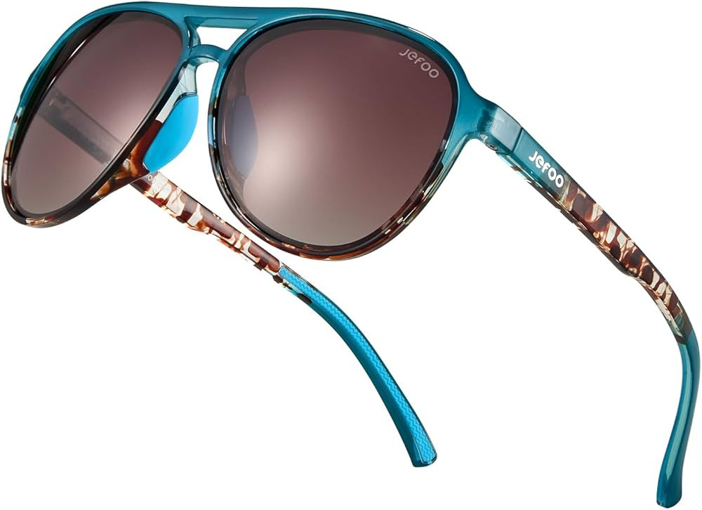 Jefoo Polarized Aviator Sunglasses for Women Men Retro Trendy Sports Sunglasses for Outdoor UV400... | Amazon (US)