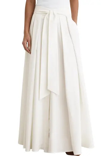 Simone Cotton Blend Pleated Maxi Skirt | Nordstrom