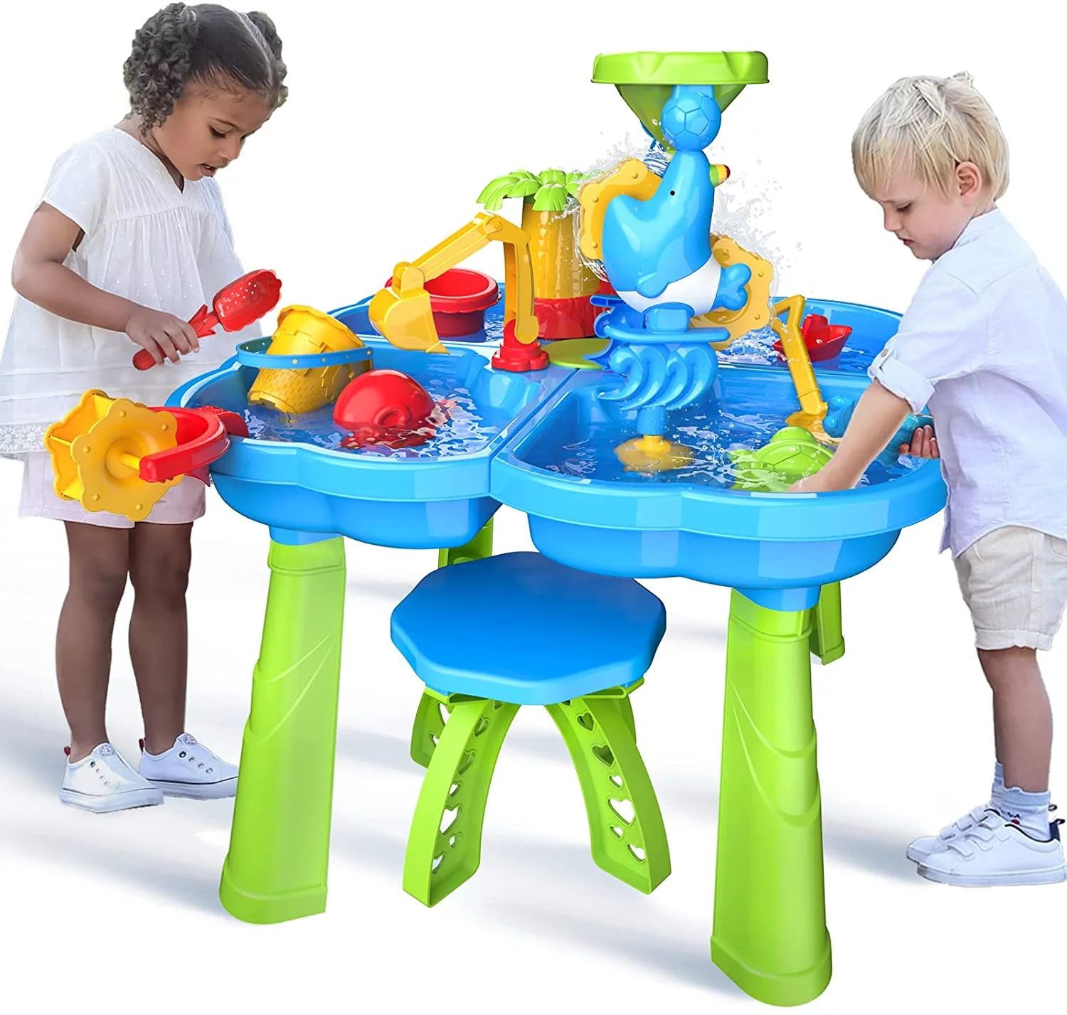TEMI Sand Water Table for Toddlers, 4 in 1 Sand Table and Water Play Table, Kids Table Activity S... | Walmart (US)
