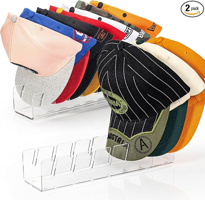 OAPRIRE Hat Stand for Baseball Caps, No-Install Acrylic Hat Organizer and Display for Closet/Desk... | Amazon (US)