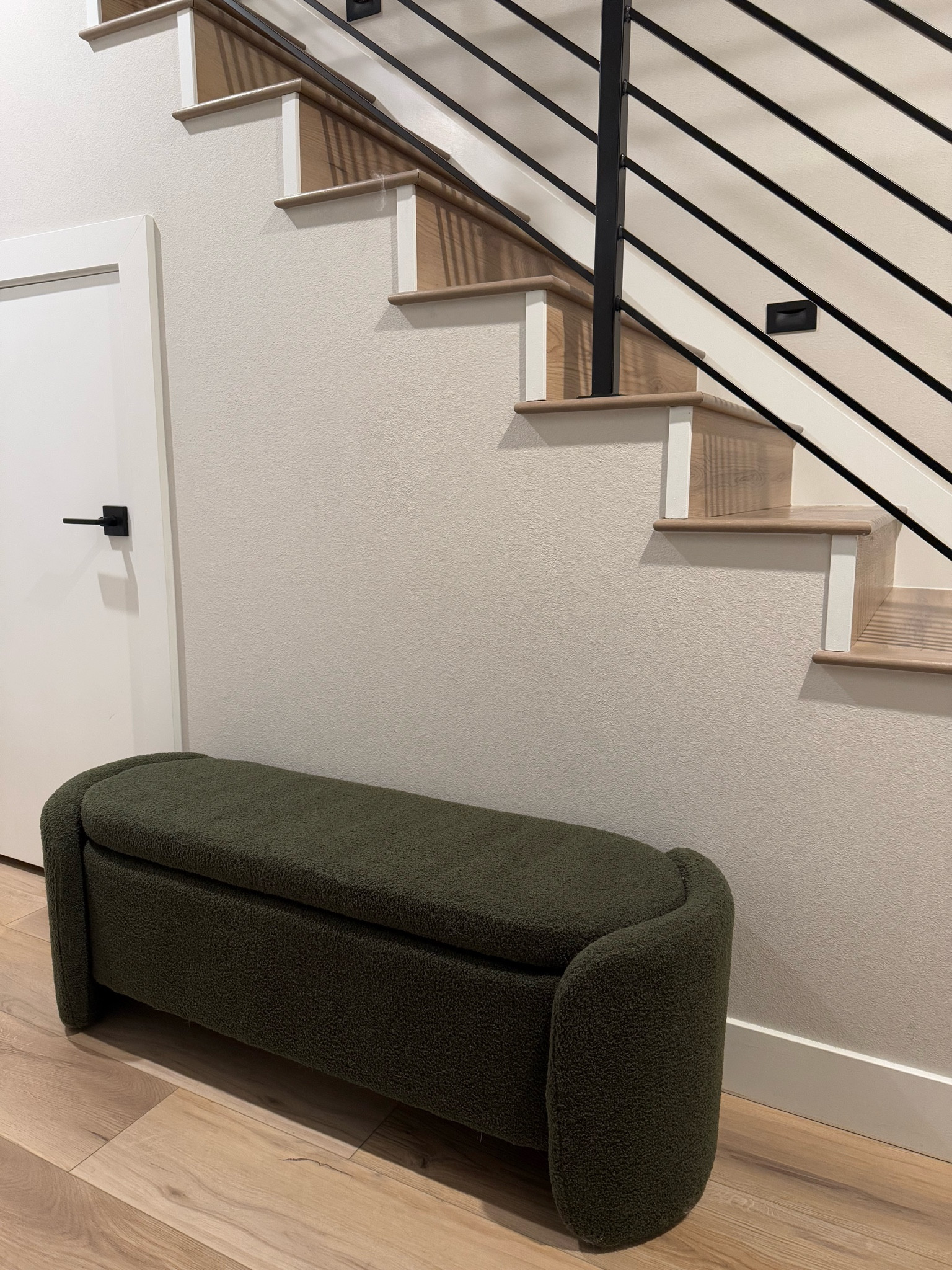 Storage bench for entryway 
Olive green bench 


#LTKHome
