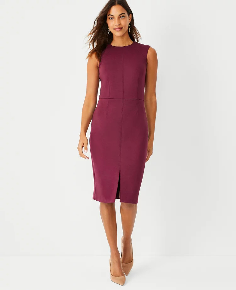 The Crew Neck Sheath Dress in Double Knit | Ann Taylor (US)