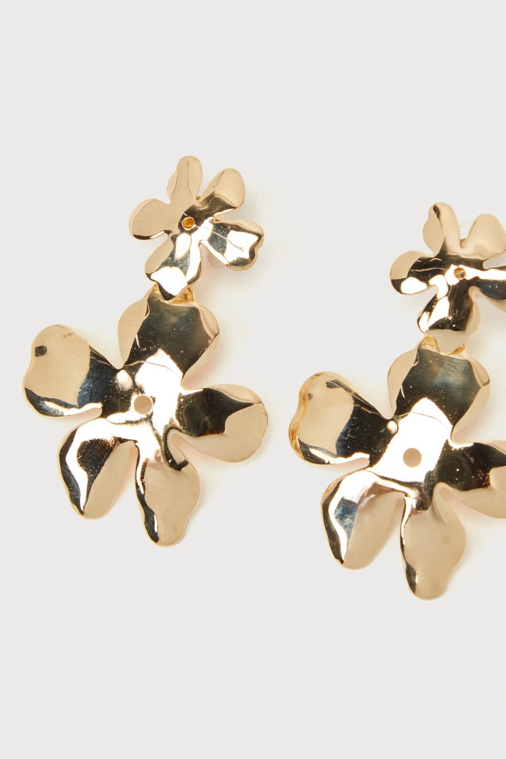 Flourishing Glam Gold Flower Drop Earrings | Lulus