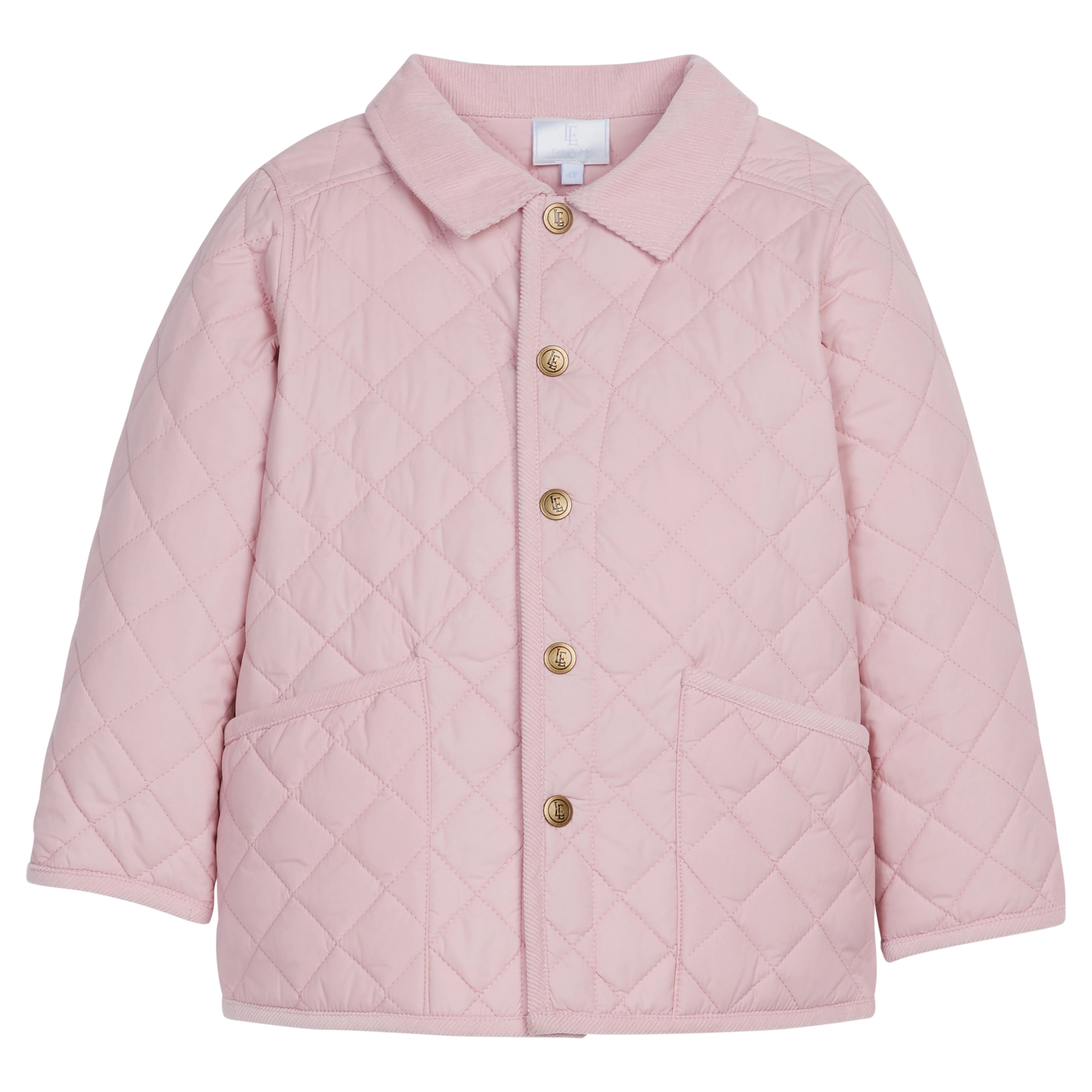 Girl's Pink Quilted Jacket - Kids Outerwear | Little English