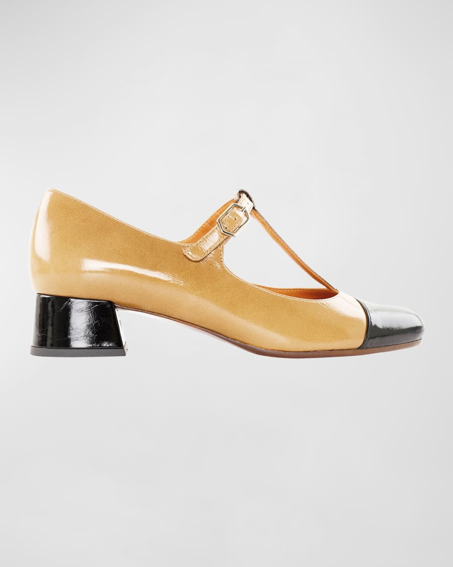 Revita Colorblock Patent Leather Mary Jane Pumps | Neiman Marcus