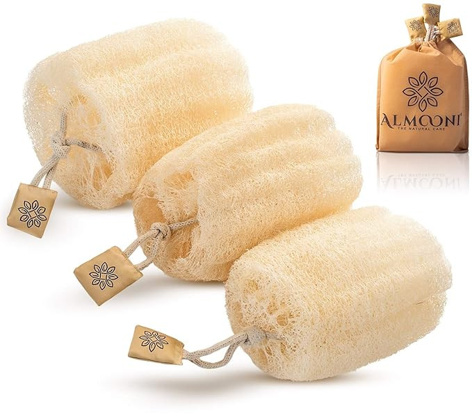 Premium Natural Eco-Friendly Egyptian Shower Loofah Sponge, Large Exfoliating Shower Loofa Body S... | Amazon (US)