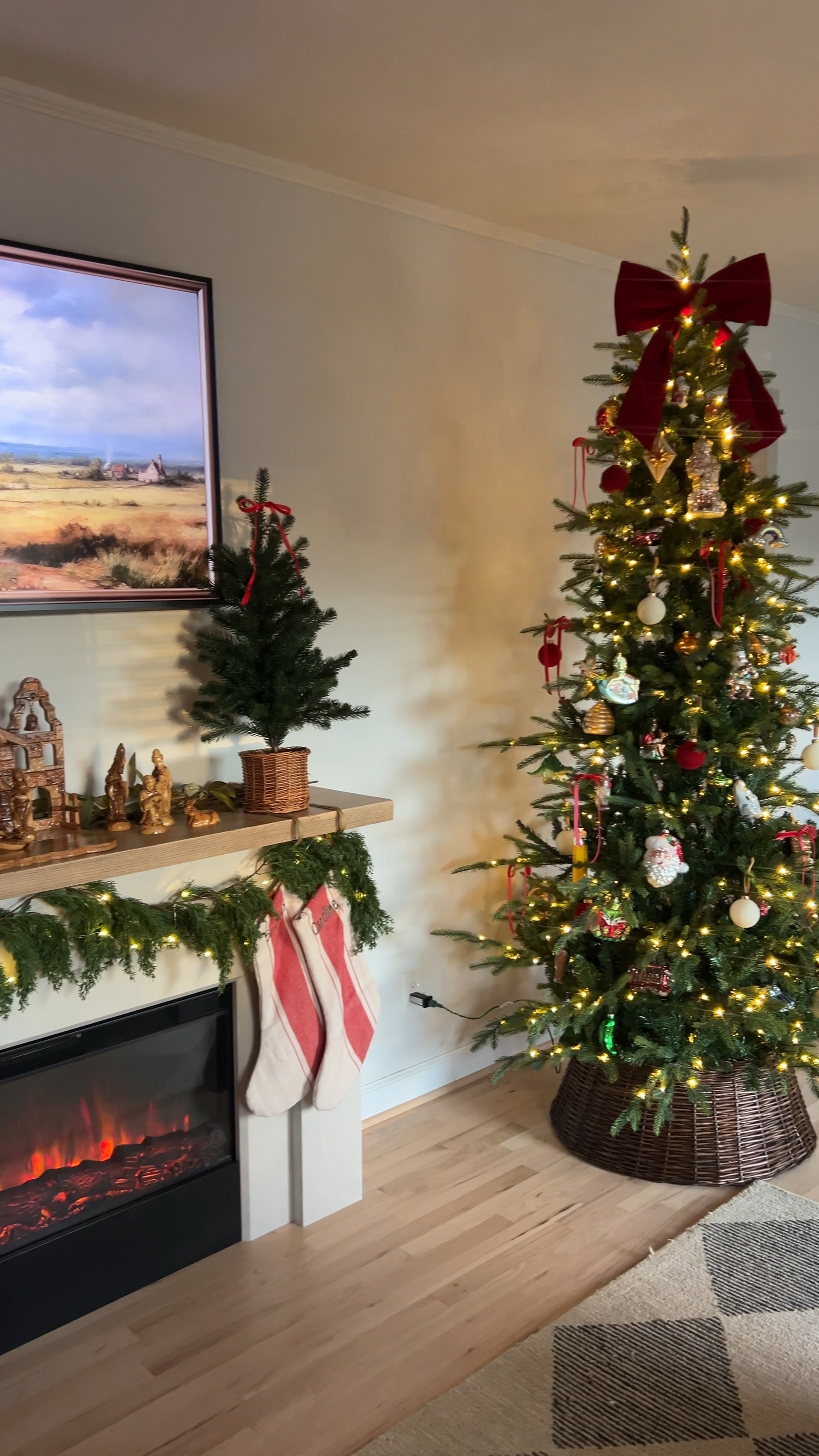 We’re still putting the finishing touches on this space — waiting for wafer lights and new paint for walls & trim — but all of the furniture and decor has been delivered! I love the fireplace with the TV mounted above. I told Connor we had to have a mantle for our stockings, so we picked out this beautiful electric fireplace from Wayfair  

#LTKGiftGuide #LTKHoliday #LTKCyberWeek