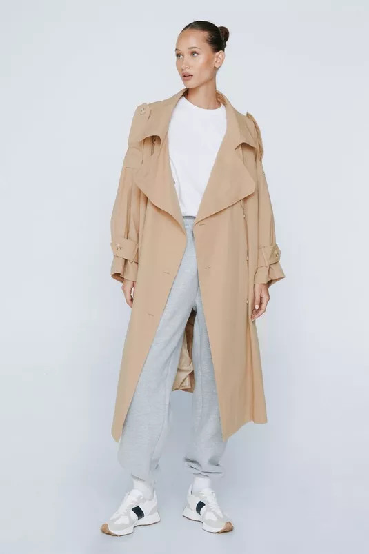 Petite Oversized Trench Coat | Nasty Gal (US)