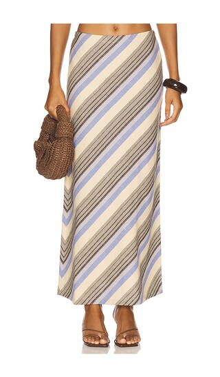 Elise Skirt in Marine Stripe | Revolve Clothing (Global)
