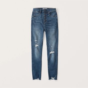 Women's High Rise Super Skinny Ankle Jeans | Women's Clearance | Abercrombie.com | Abercrombie & Fitch (US)