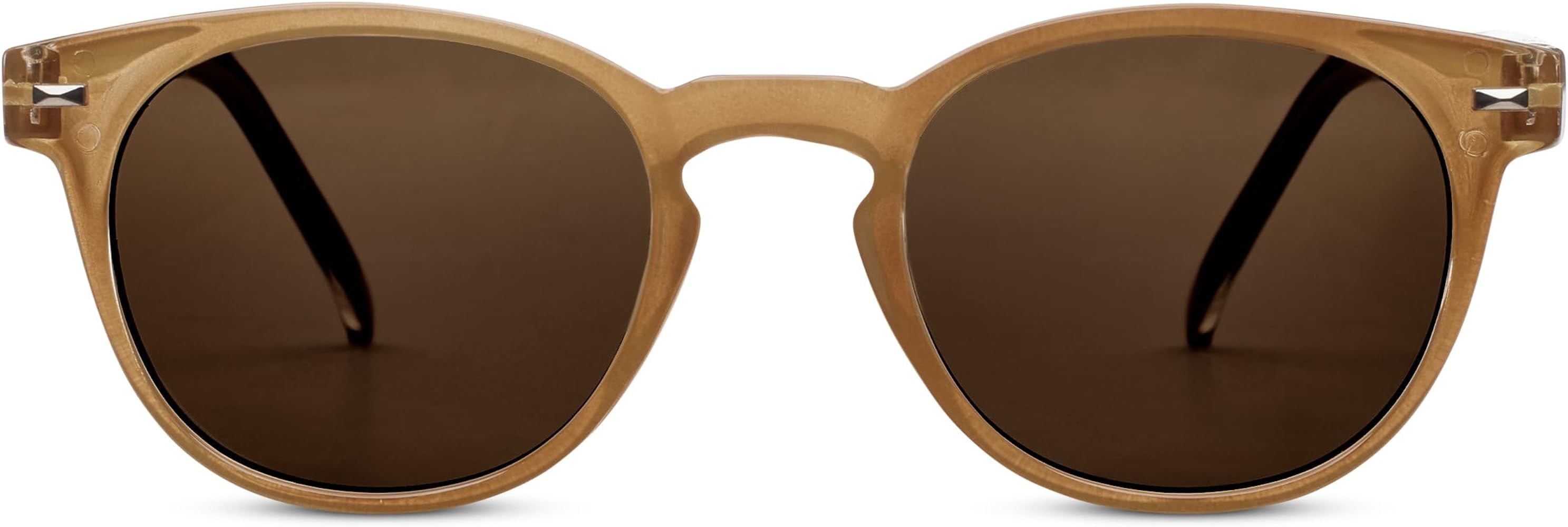 Peepers by PeeperSpecs Bohemian Round Sunglasses, Amber-Polarized | Amazon (US)
