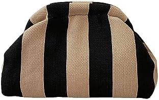 Verdusa Women's Colorblock Clutch Handbags Old Money Casual Bag Oversized Purse | Amazon (US)
