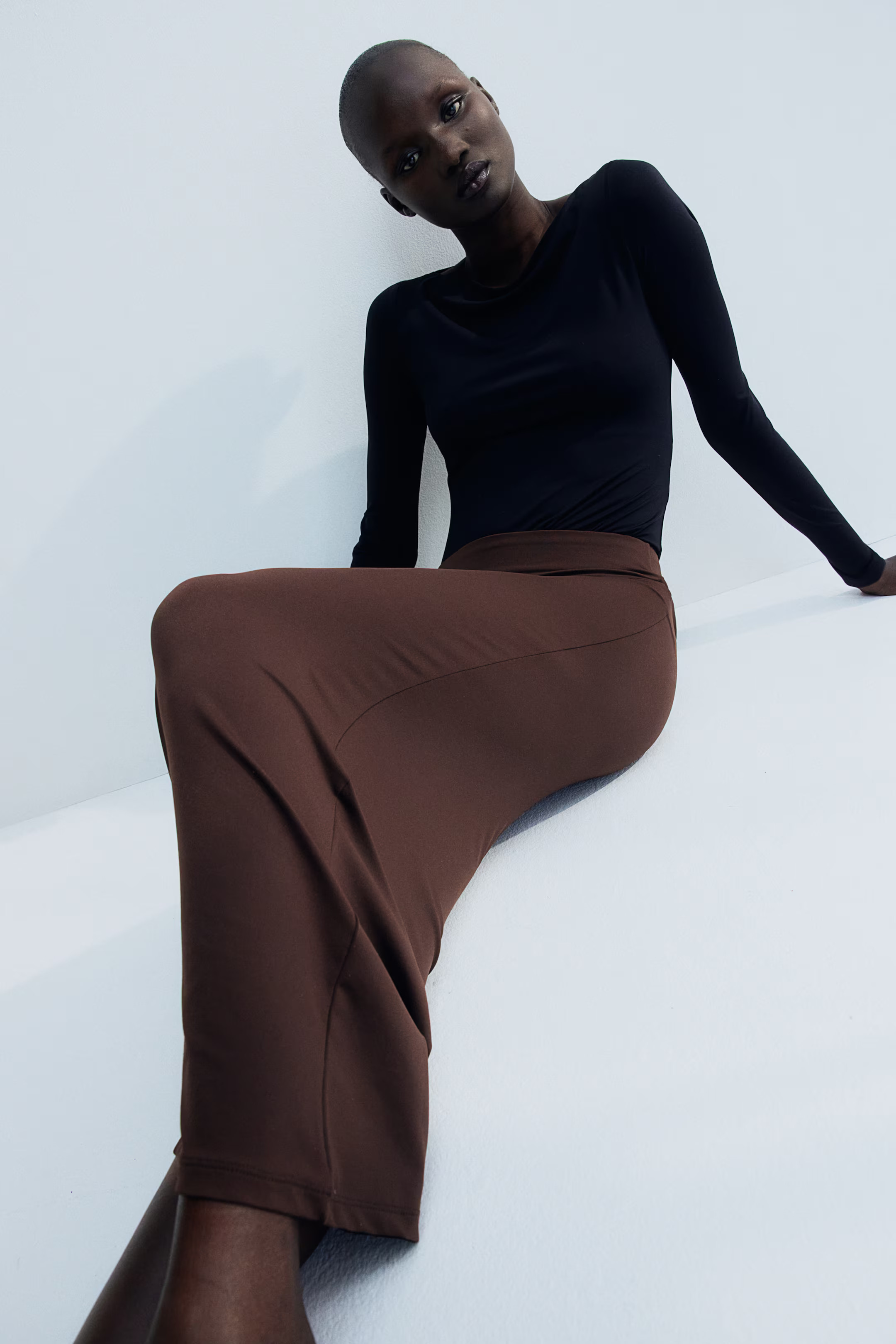 Maxifalda de microfibra | H&M (FR, IT, ES, PT, BE)