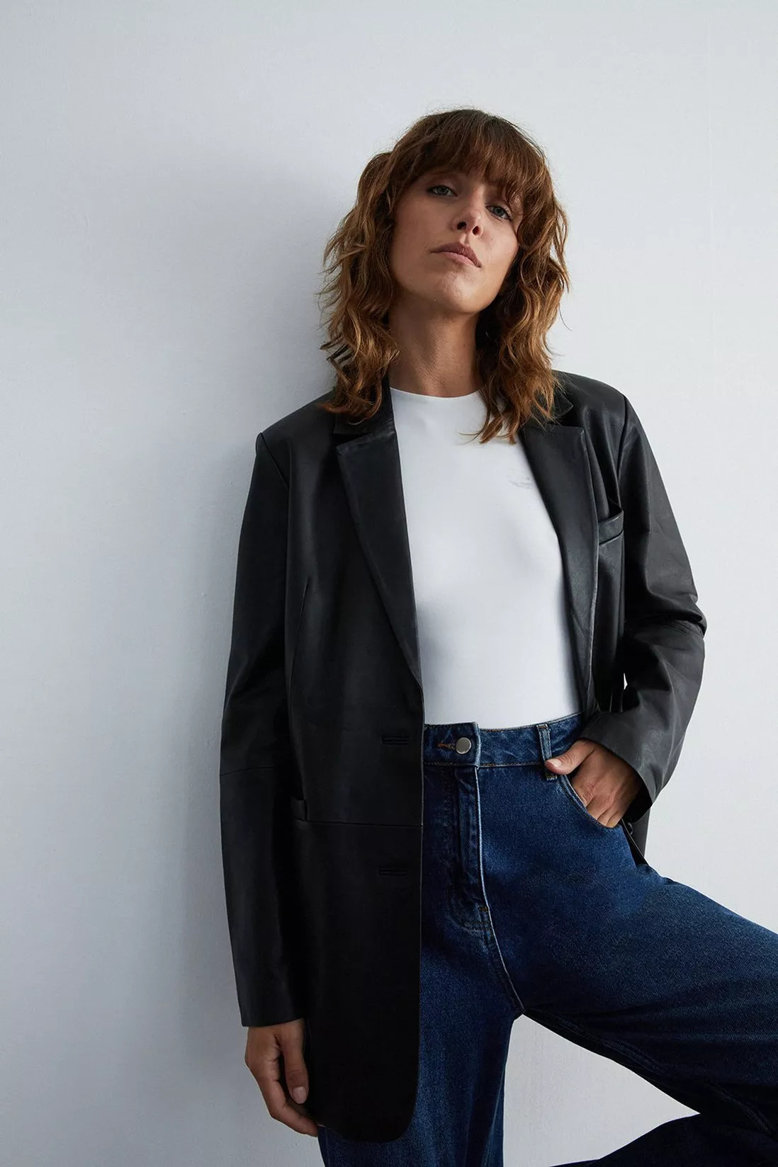 Real Leather Single Breasted Blazer | Debenhams UK