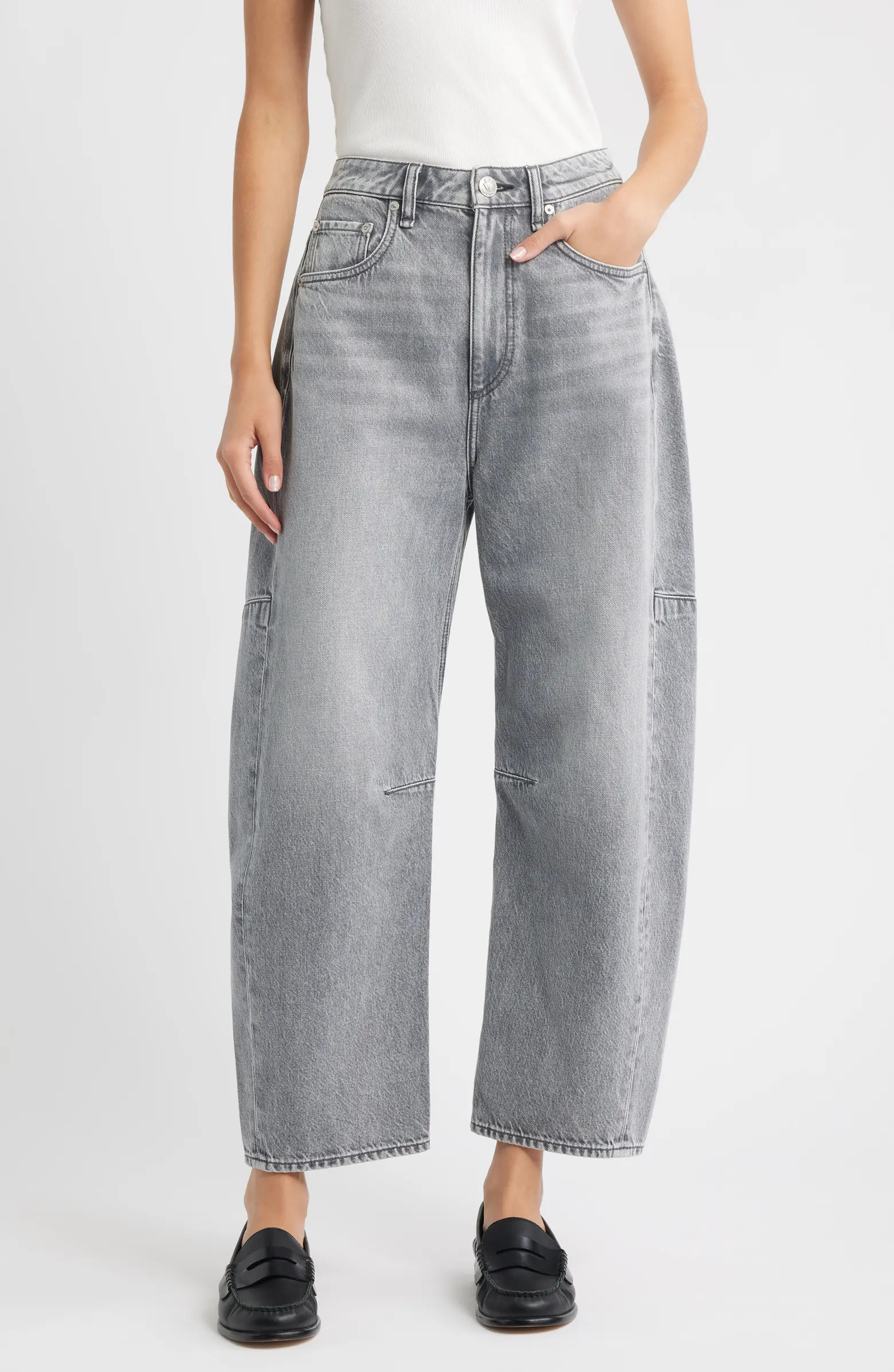 Charlie Super High Waist Ankle Barrel Jeans | Nordstrom