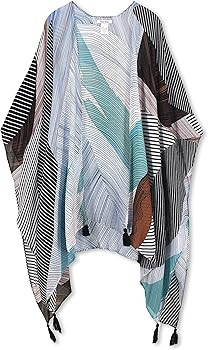 Moss Rose Women's Beach Cover up Swimsuit Kimono with Bohemian Floral Print, Loose Casual Resort Wea | Amazon (US)