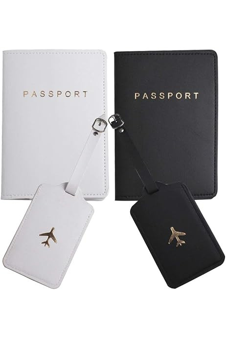 2 Pieces Bridal Passport Covers Holder Travel Wallet Passport Case | Amazon (US)