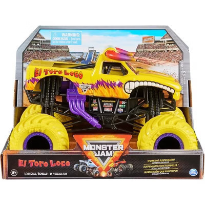 Monster Jam, Official El Toro Loco Monster Truck, Collector Die-Cast Vehicle, 1:24 Scale, Gift for Collectors, Kids, Boys & Girls, 3+ | Target