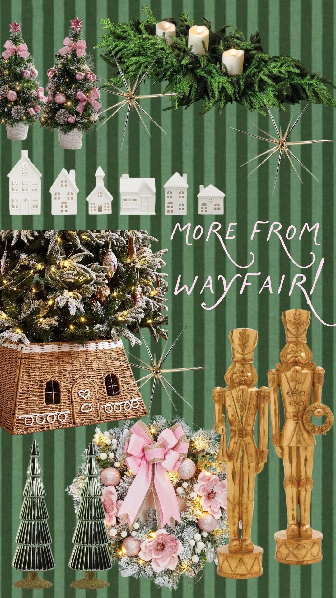 So many GOOD Christmas decor finds at Wayfair right now! 🎄✨ From mini Christmas trees and ceramic houses to garland, wreaths, nutcrackers, and the cutest wicker tree collar, these pieces make it so easy to create a festive holiday home. Loving the mix of classic Christmas with a little pink!

#LTKHoliday #LTKHome #LTKSeasonal #Wayfair #WayfairFinds #ChristmasDecor #HolidayDecor #ChristmasHome #ChristmasFinds #HolidayDecorating