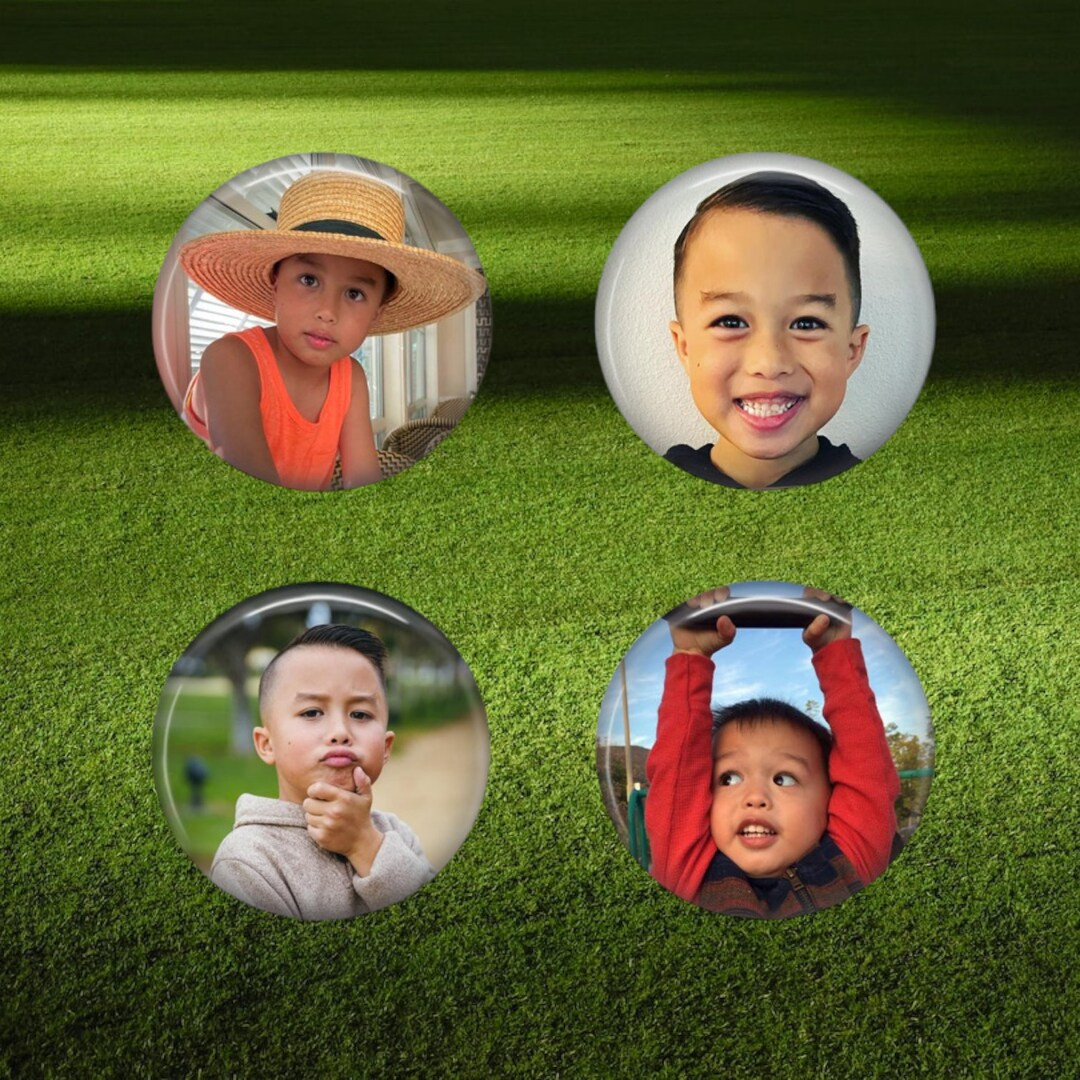 PHOTO Golf Ball Markers Set of 4 Golfball Markers Gifts for Dad Personalized Gifts for Golfers Yo... | Etsy (US)