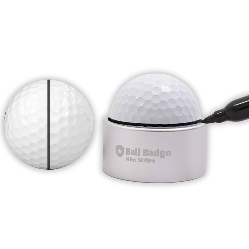 Ball Badge Aim Stripe - 360 Degree Golf Ball Line Marker Kit with Golf Bag Attachment for Perfect... | Amazon (US)