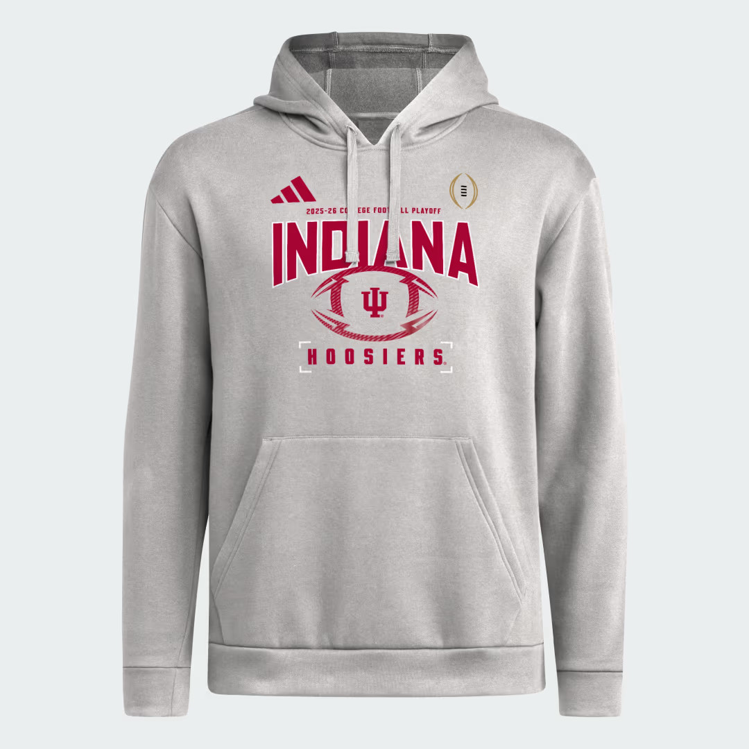 adidas Indiana Hoosiers College Football Playoff Fleece Hoodie Medium Grey Heather L - Mens Football Hoodies & Sweatshirts | adidas (US)