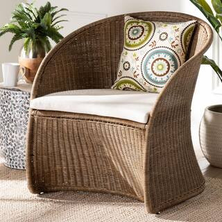 Kintamani Greywashed Rattan Accent Side Chair | The Home Depot