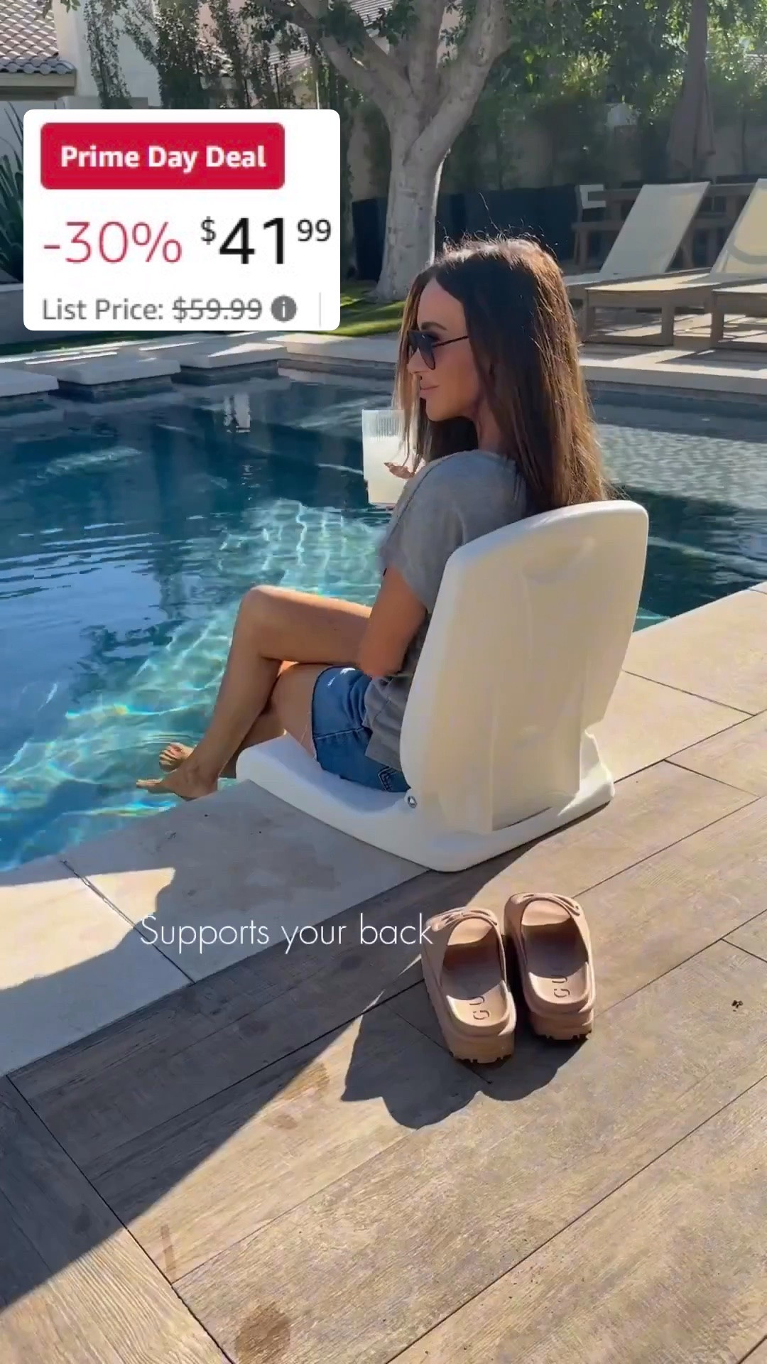 Prime day deal
Amazon summer must have! This viral chair allows you to sit poolside while providing back support
We have two of these and it’s way more comfortable on my back!
Perfect for days when your kiddos want to swim but you don’t. This chair provides back support making this a much more comfortable and enjoyable experience. No more bunching up a towel or sitting on a hot surface.
Also great for tailgating, camping, stadium seating etc…travel friendly, place on top of a yeti for comfort anywhere. 
Pool must haves, Amazon pool, poolside chair, outdoor seating, Amazon summer must have, summer living 
#LTKSeasonal #LTKStyleTip #LTKFamily

#LTKSaleAlert
