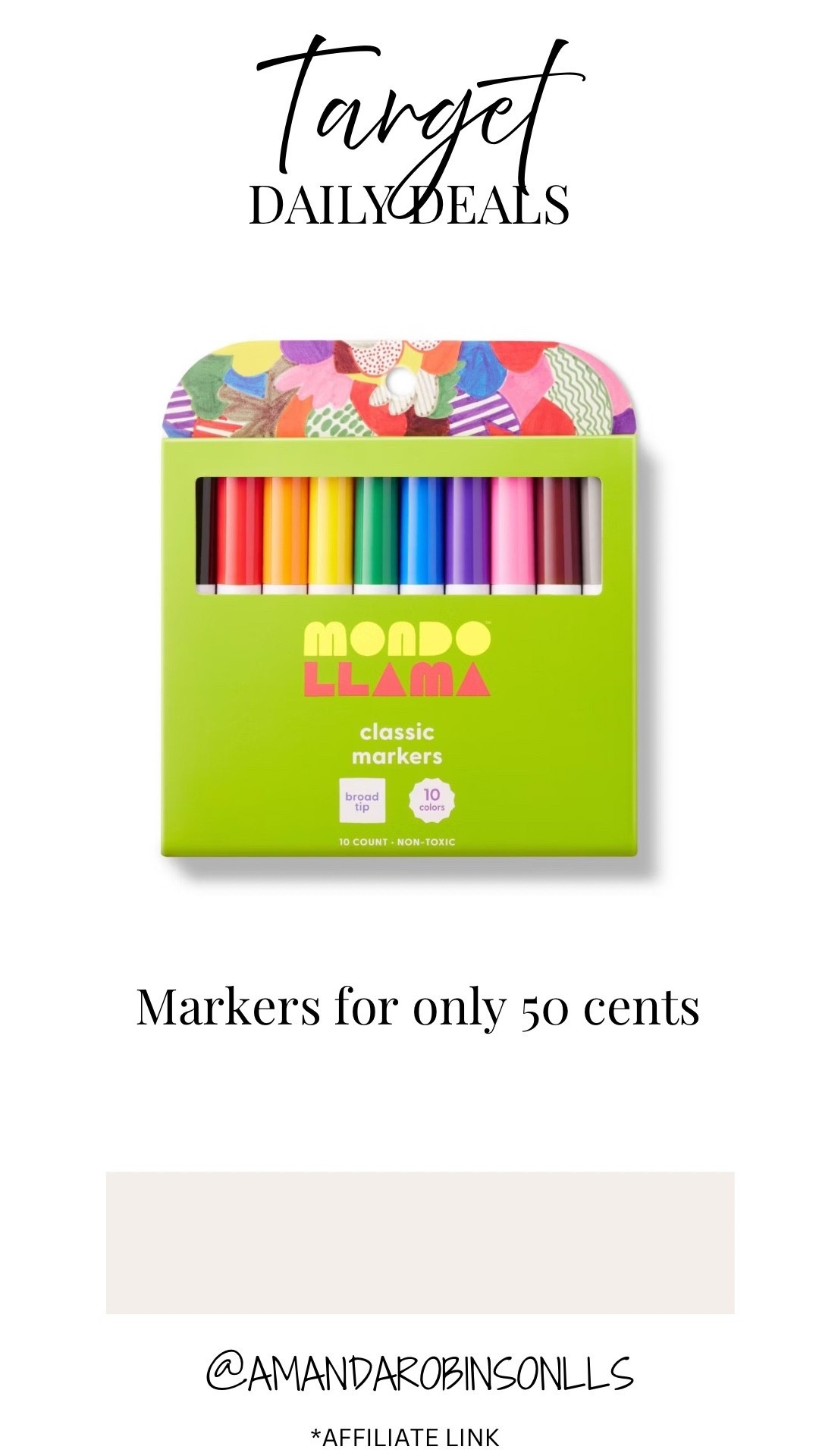 Target daily deals
Mondo llama markers

#LTKSaleAlert #LTKKids
