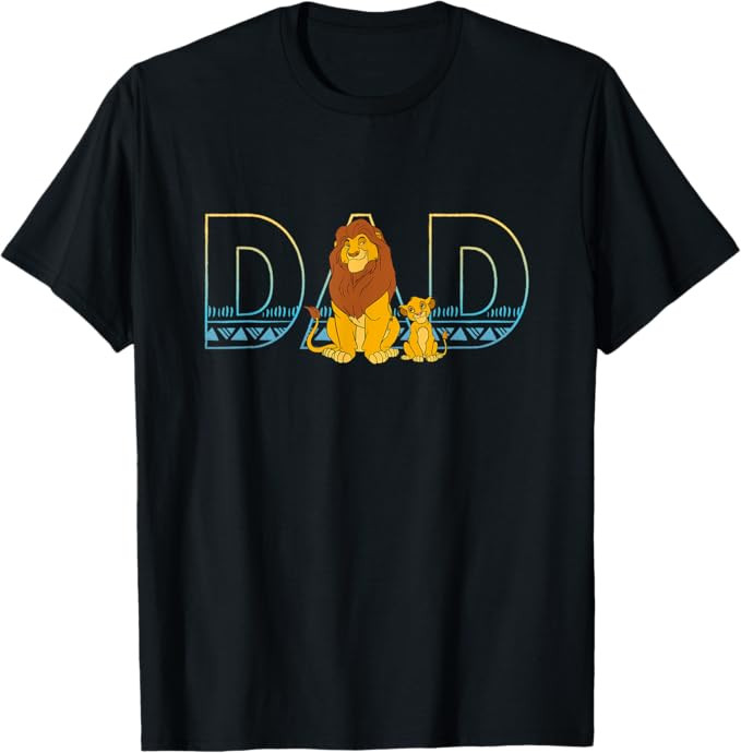 Disney The Lion King Simba and Mufasa Dad T-Shirt | Amazon (US)