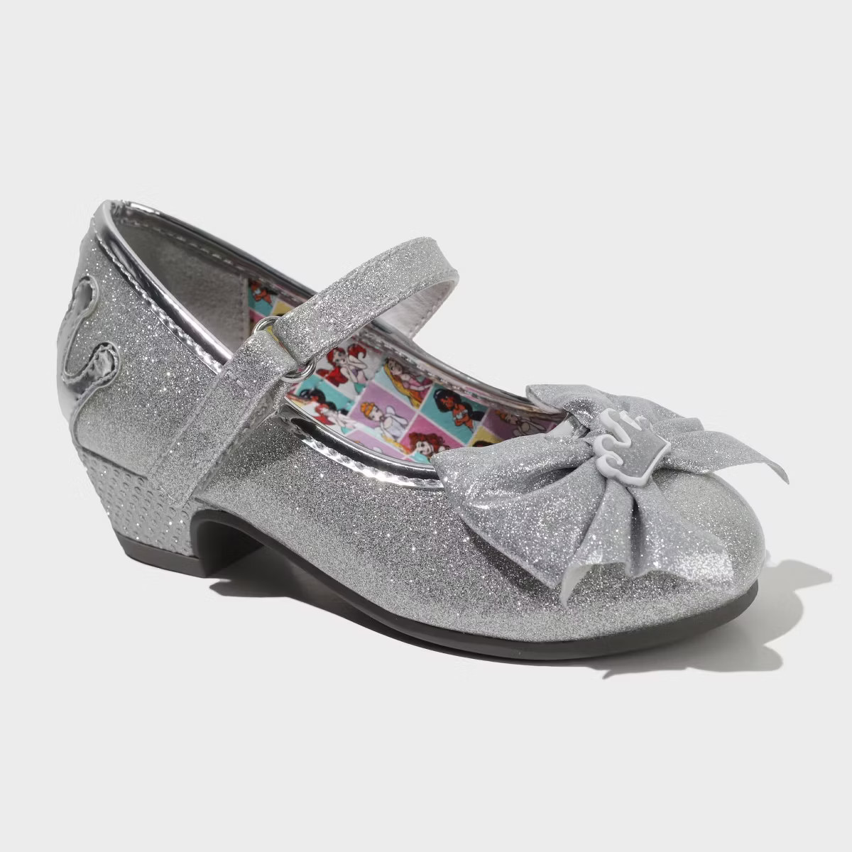 Toddler Girls' Disney Mary Jane Heels - Silver | Target