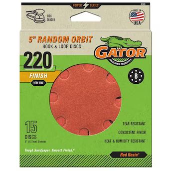 Gator 15-Piece Aluminum Oxide 220-Grit Disc Sandpaper | Lowe's