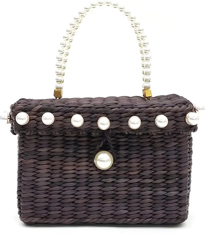 Peggy Woven Corn Husk Top Handle Basket Bag | Nordstrom