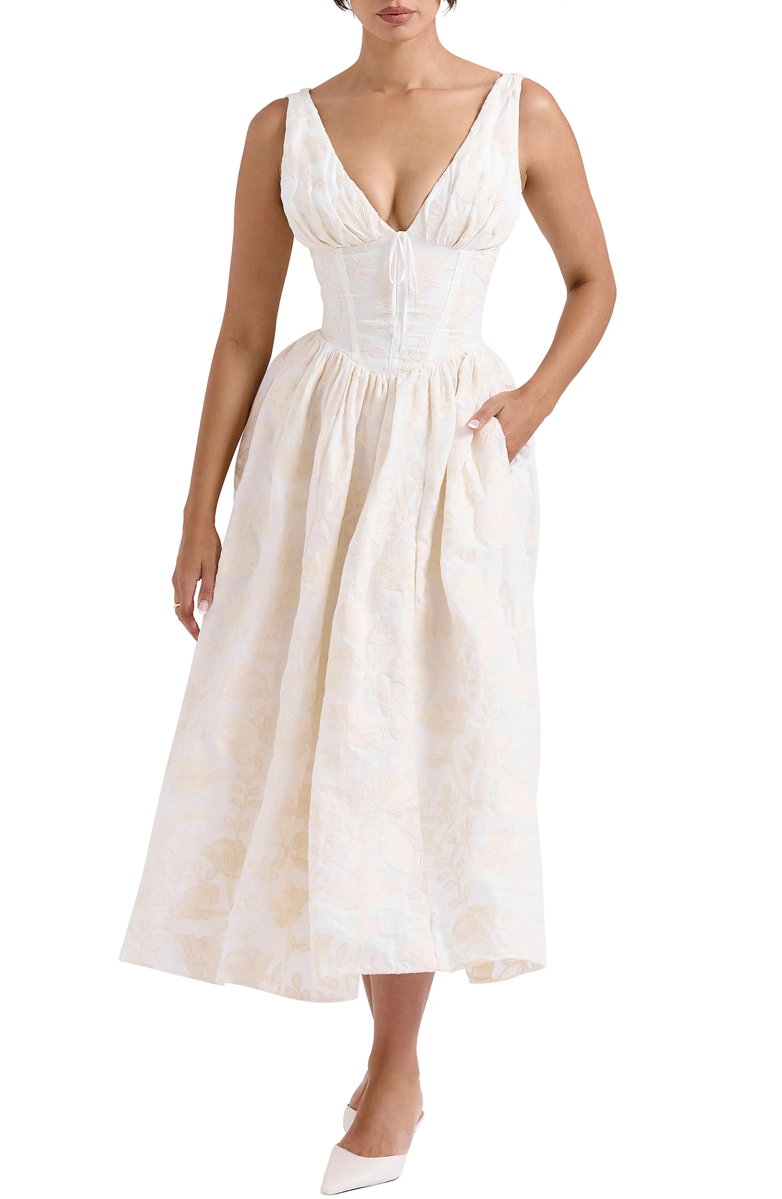 Emmelina Embroidered Corset Bodice Cocktail Dress (Women) | Nordstrom | Nordstrom