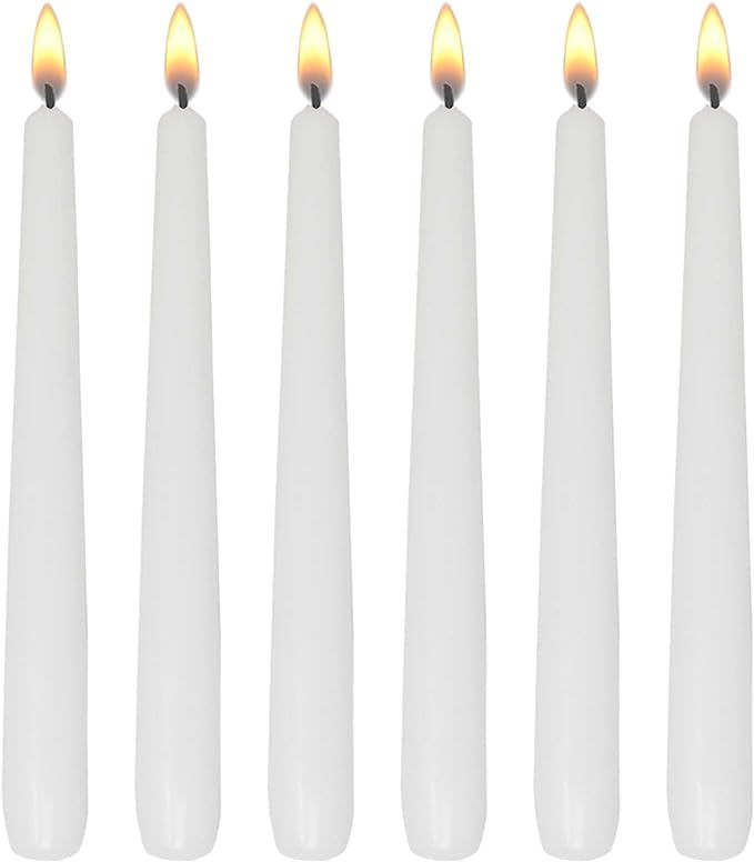 Taper Candles ,Tapered Candlesticks - dripless 8 Inch unscented, White , 6 Pack | Amazon (US)