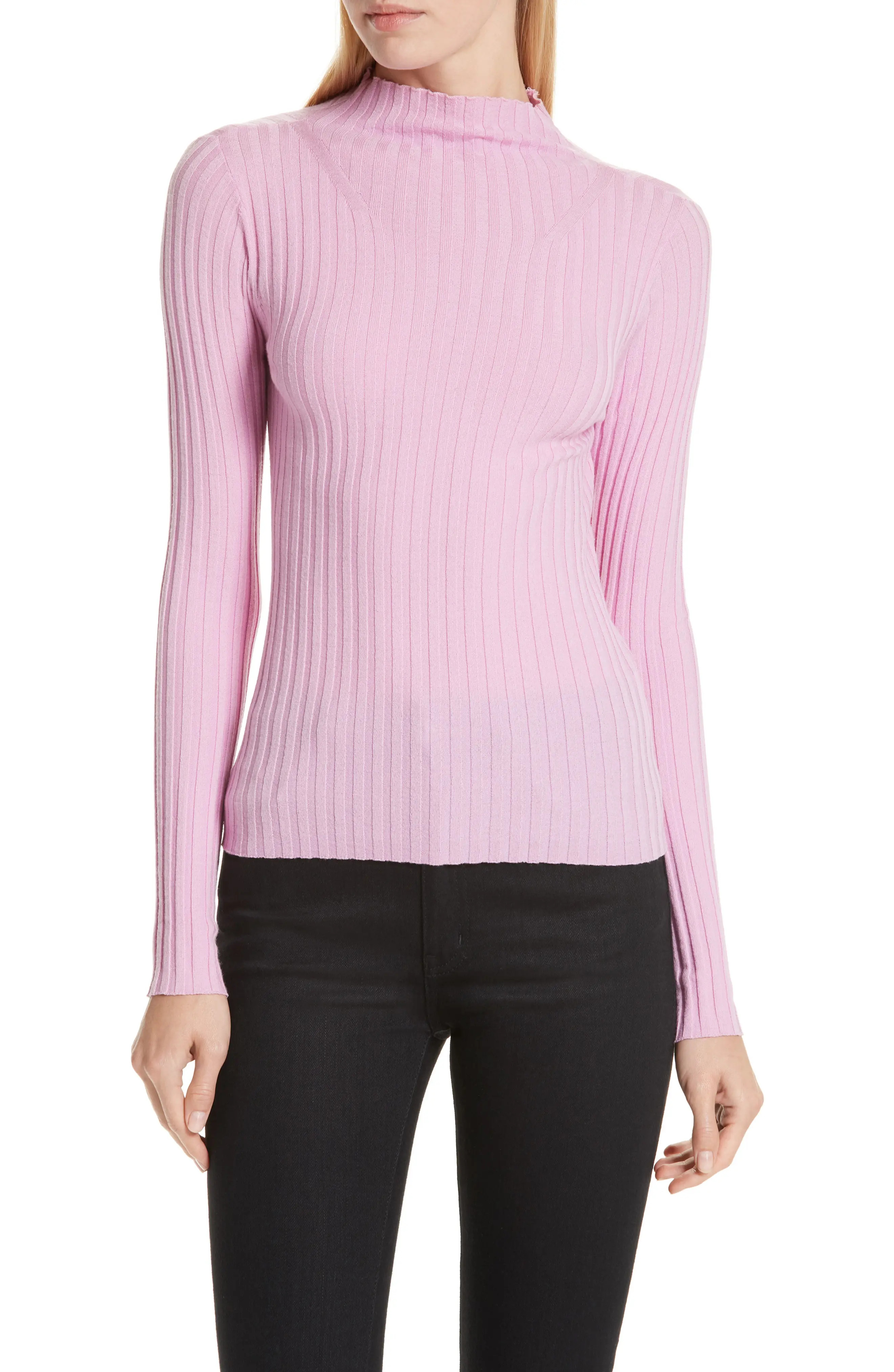 Women's A.l.c. Lamont Funnel Neck Sweater, Size X-Small - Pink | Nordstrom