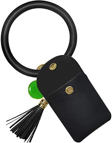 Keychain Bracelet,Wristlet Key Ring Bangle Card Pocket for Women | Amazon (CA)