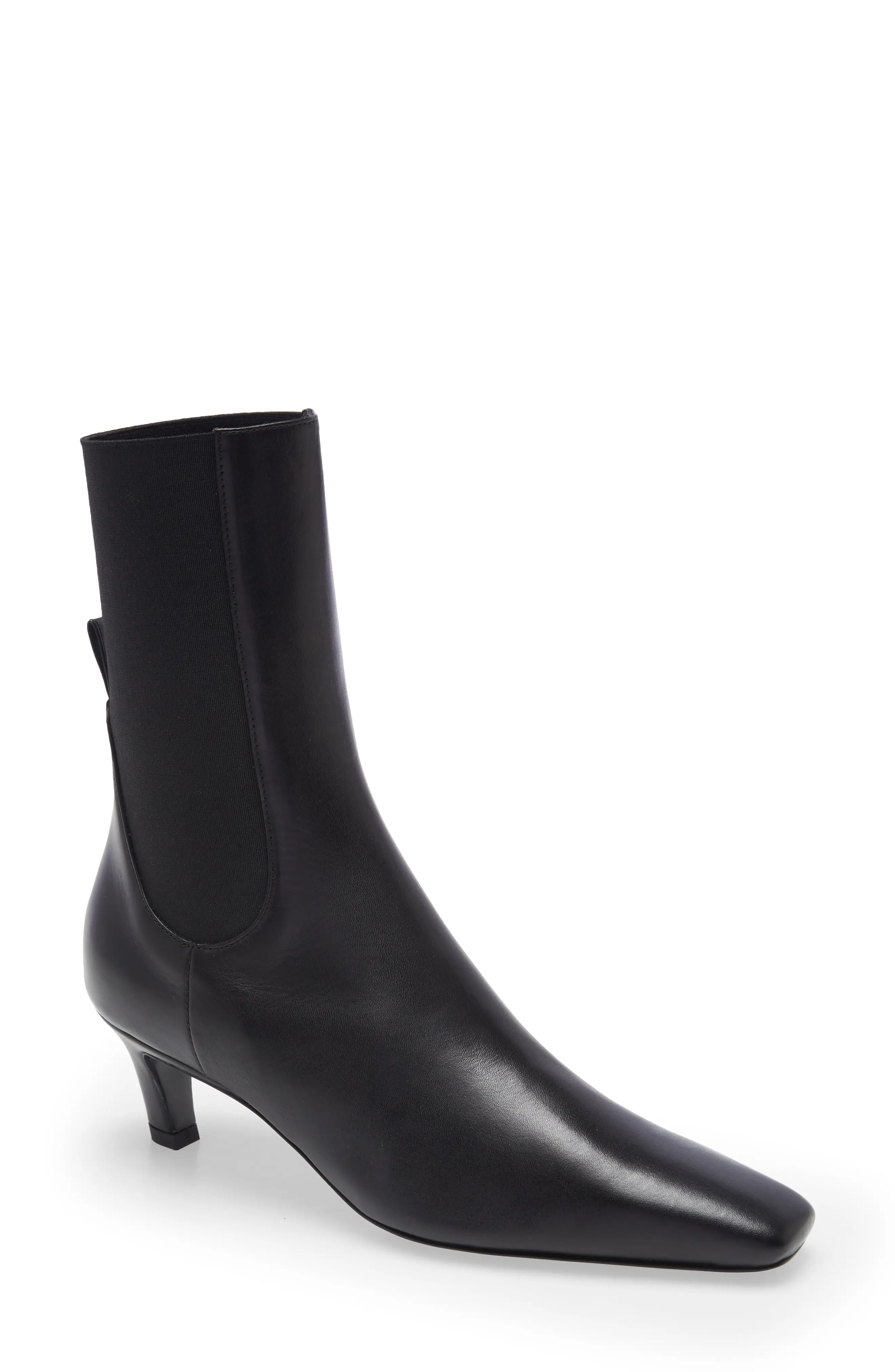 TOTEME The Mid Heel Bootie in Black at Nordstrom, Size 8Us | Nordstrom