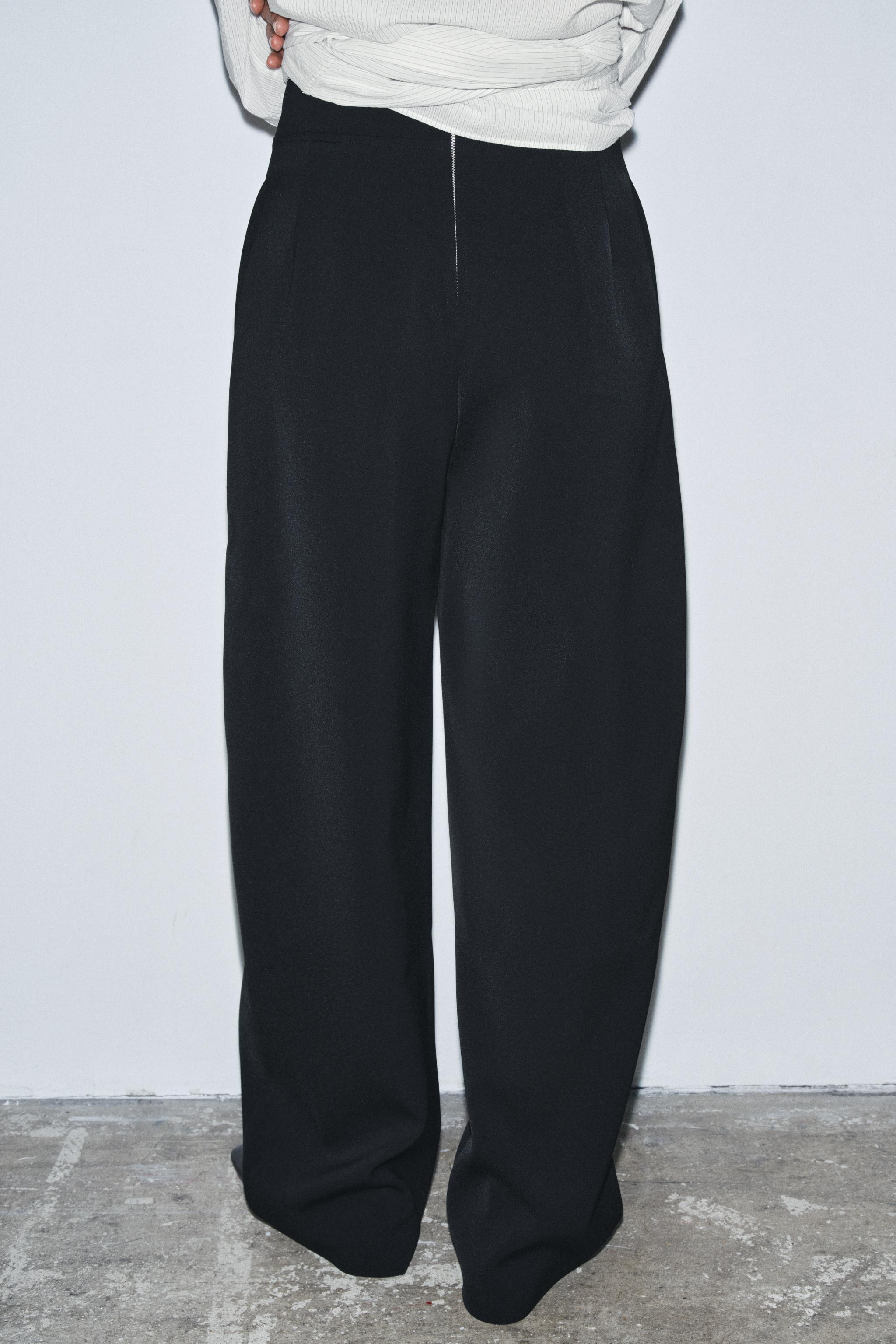 ZW COLLECTION HIGH-WAISTED ZIP PANTS | Zara US