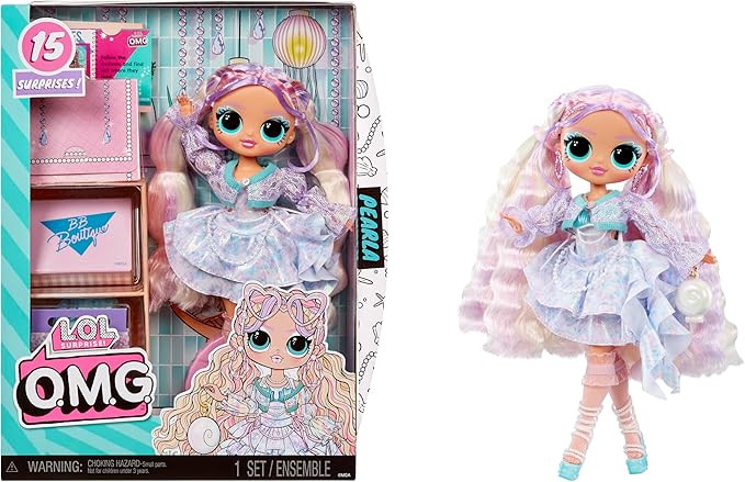 LOL Surprise OMG Pearla Fashion Doll with 15 Surprises Including Mermaid Themed Fashions and Acce... | Amazon (US)