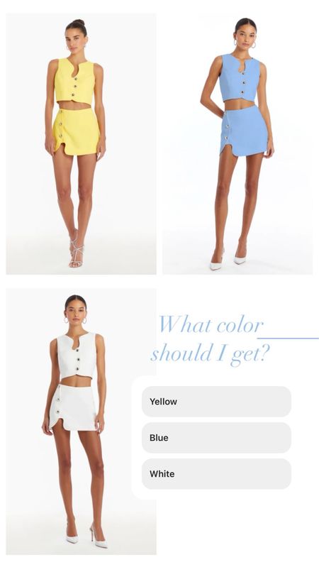 @AMANDAUPRICHARD matching set so cute for summer!
 What color should I get? 

#LTKStyleTip #LTKSeasonal