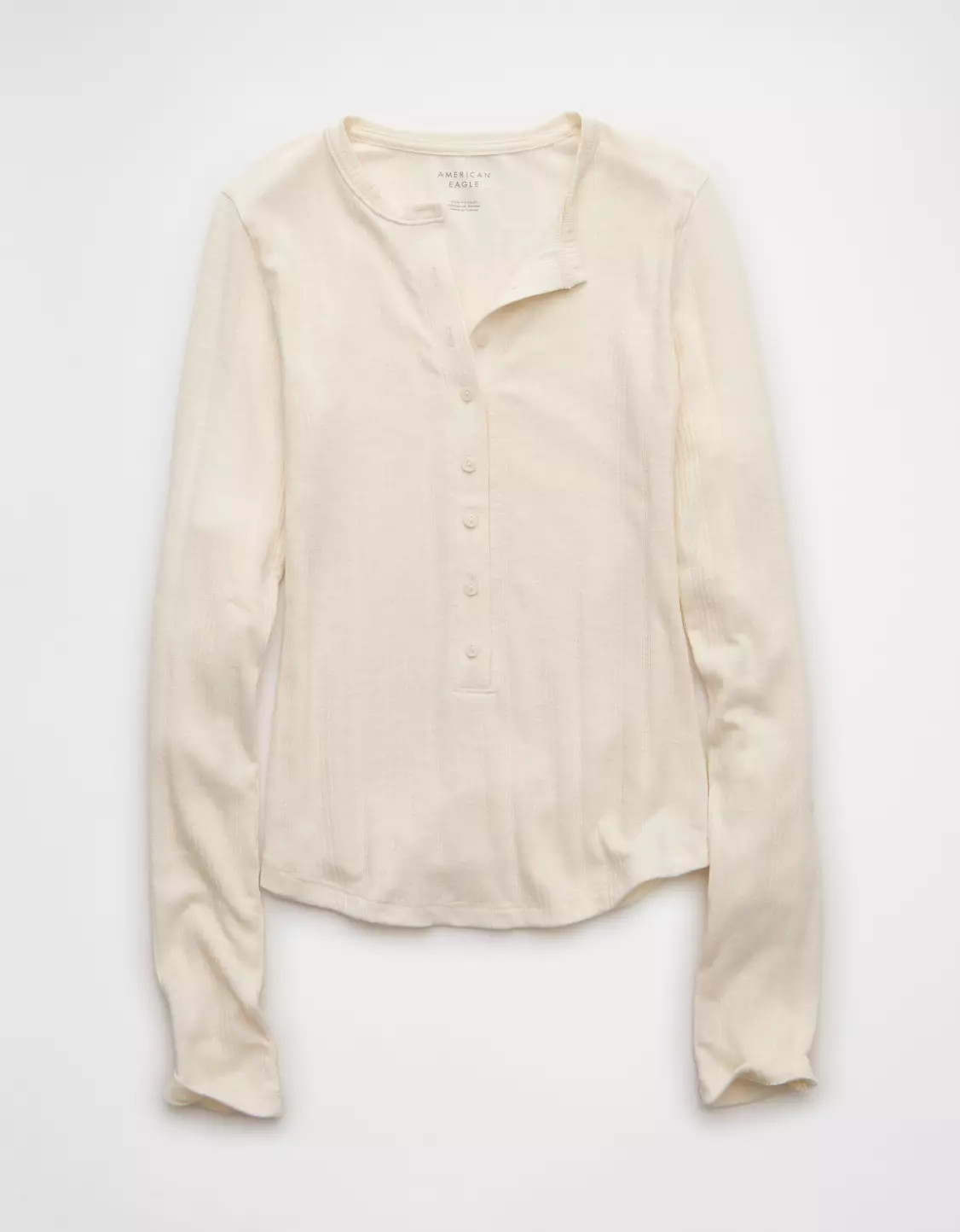 AE Long Sleeve Henley T-Shirt | American Eagle Outfitters (US & CA)