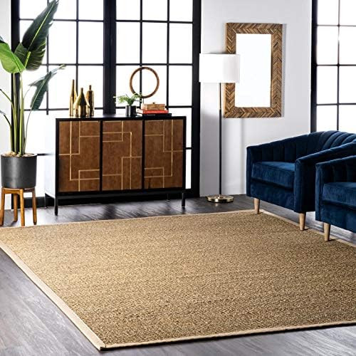 nuLOOM Elijah Seagrass Natural Rug, 6' Square, Beige | Amazon (US)
