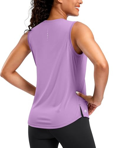 Amazon.com: G Gradual Women's Sleeveless Workout Tops Lightweight High Neck Tennis Yoga Shirts Ru... | Amazon (US)