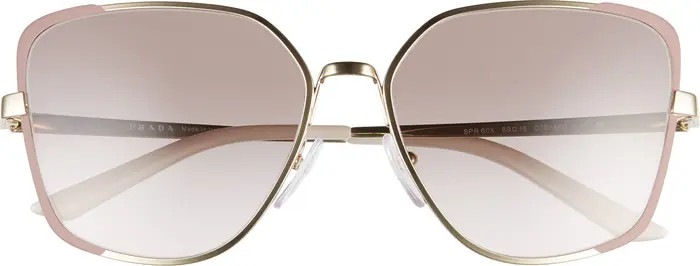 59mm Gradient Rectangular Sunglasses | Nordstrom
