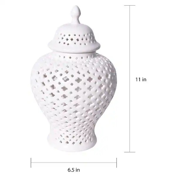 Handmade Lattice Ginger Decorative Jar with Lid - N/A | Bed Bath & Beyond