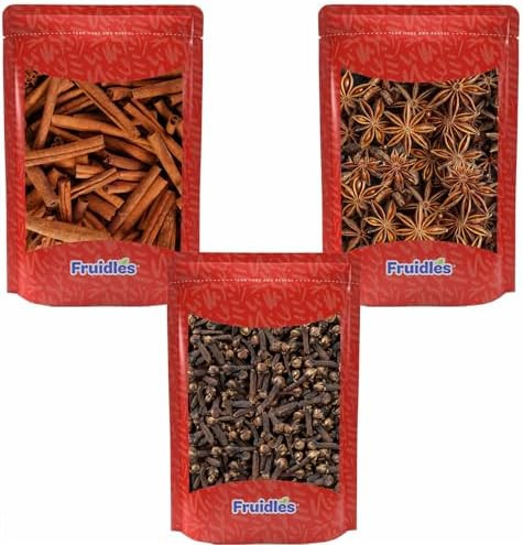 Fruidles Cinnamon Sticks, Star Anise and Whole Cloves - 3 Pack Bundle - Aromatic Cooking, Teas an... | Amazon (US)