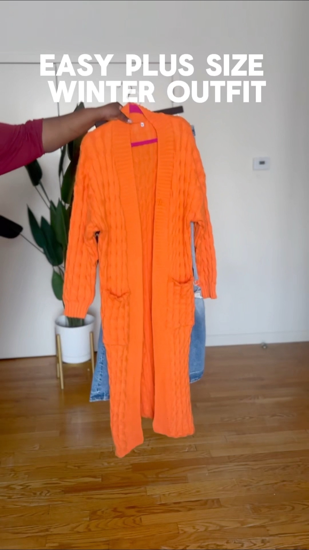 Easy simple plus size winter outfit